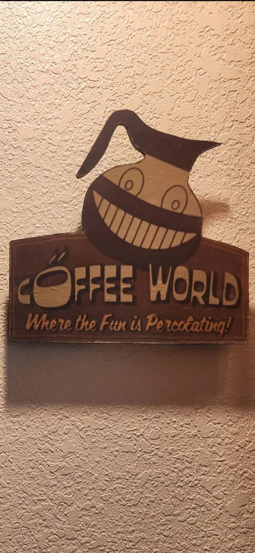 Alan Wake 2 Coffee World sign